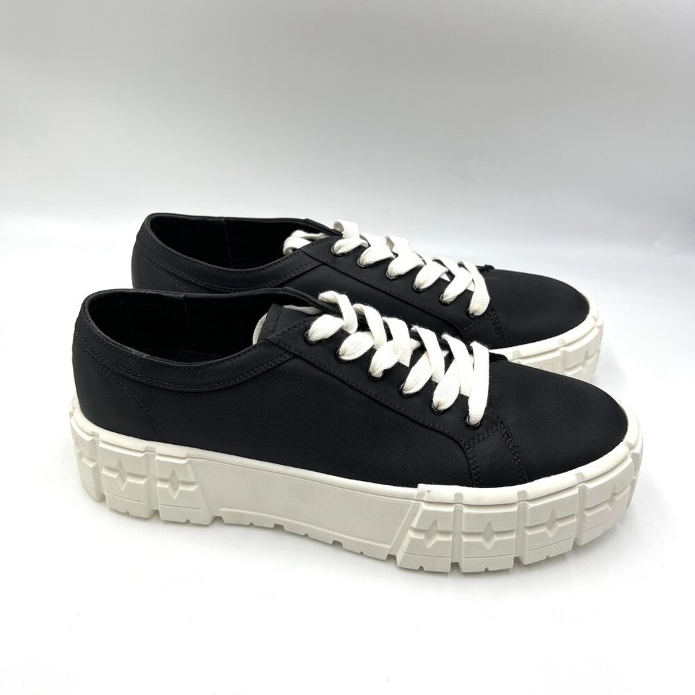 Steve Madden Womens Size 9.5 Rorey Black White Chunky‎ Platform Sneakers Shoes